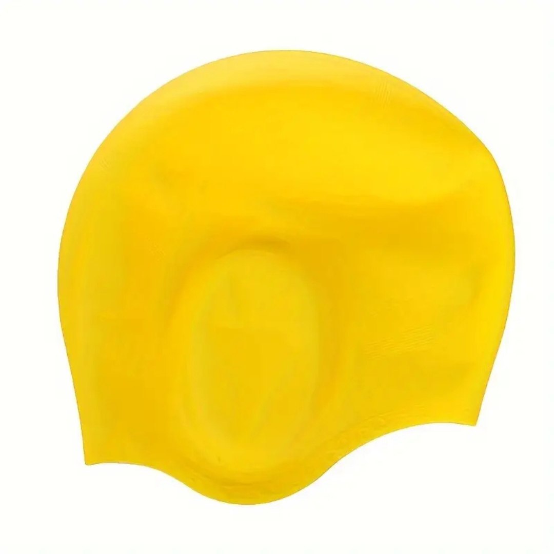 AureaSilk Long Hair Cap Made From Silicone With Built-In Ear Pockets