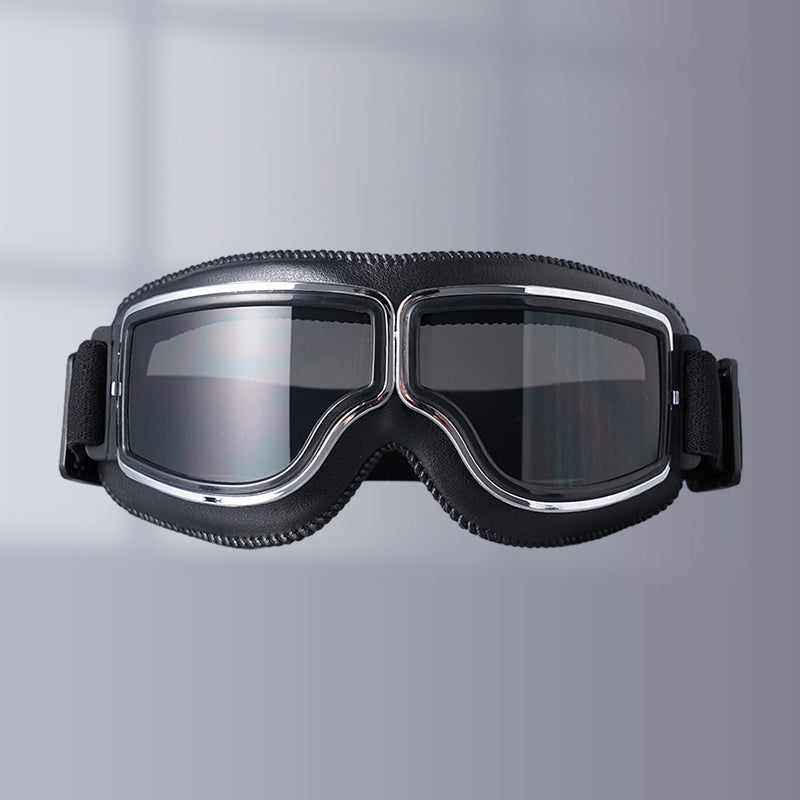 RoadRider Vintage Goggles With Interchangeable Lenses And Cushioned Comfort