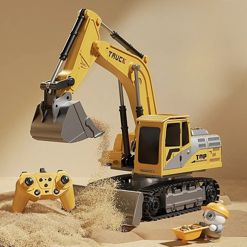 RoboExcavator Alloy RC Excavator With Lights And Sound Effects