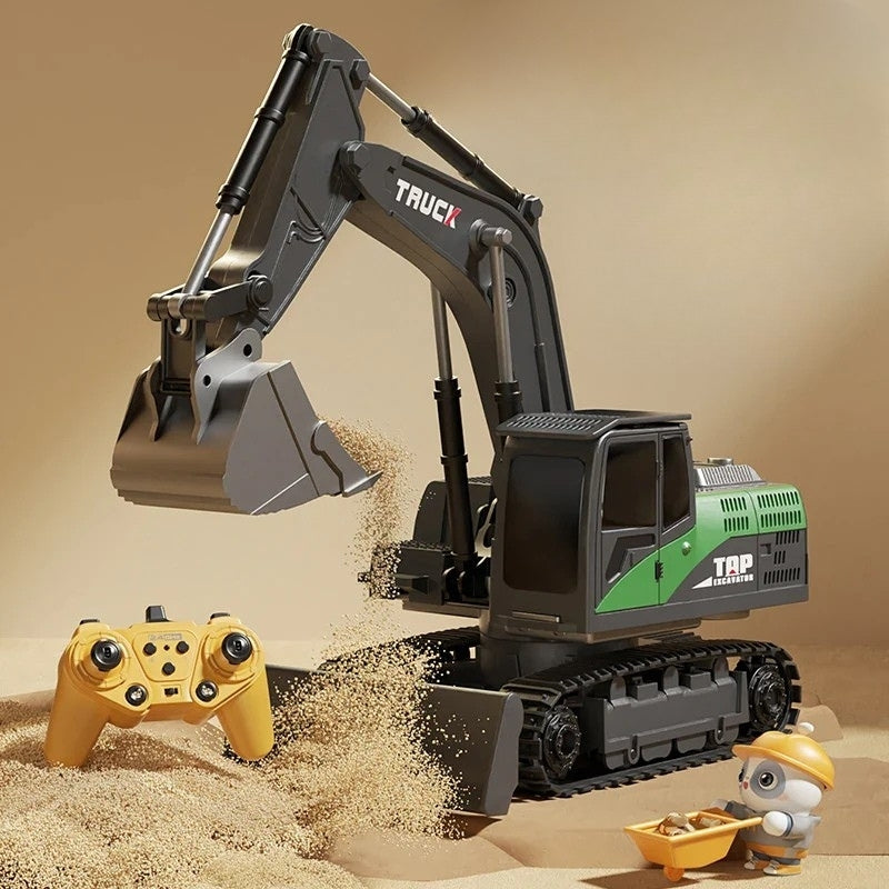 RoboExcavator Alloy RC Excavator With Lights And Sound Effects