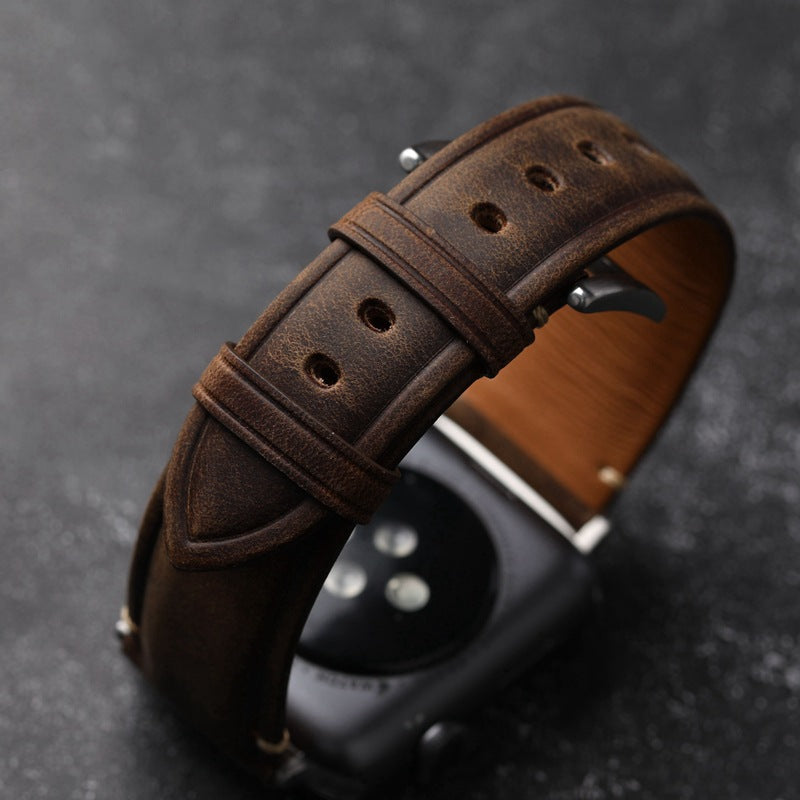 Bracelet en cuir Luna pour Apple Watch fabriqué à la main en Italie