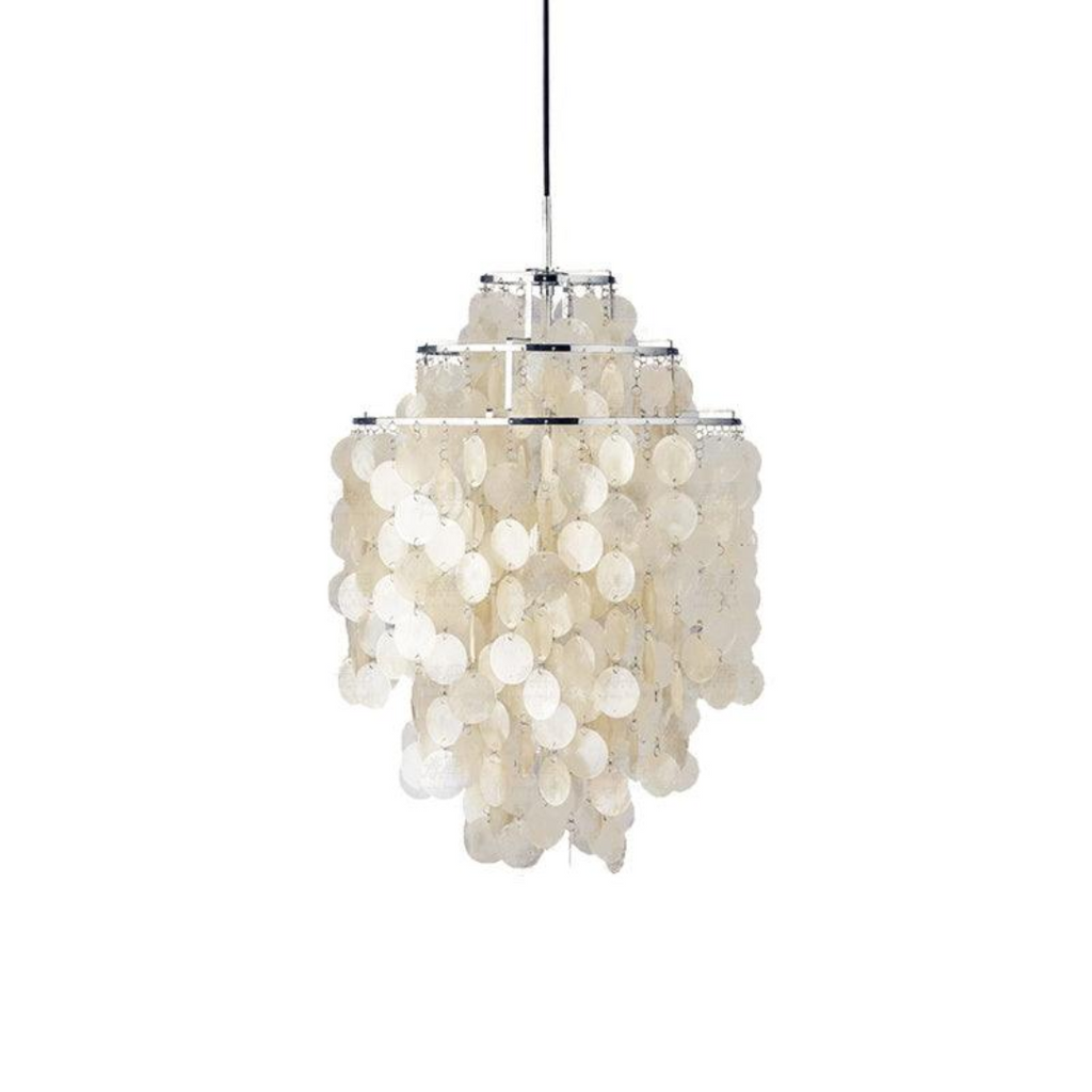 Lumi Muschel-Pendelleuchte für Esszimmer mit vintage Glanz
