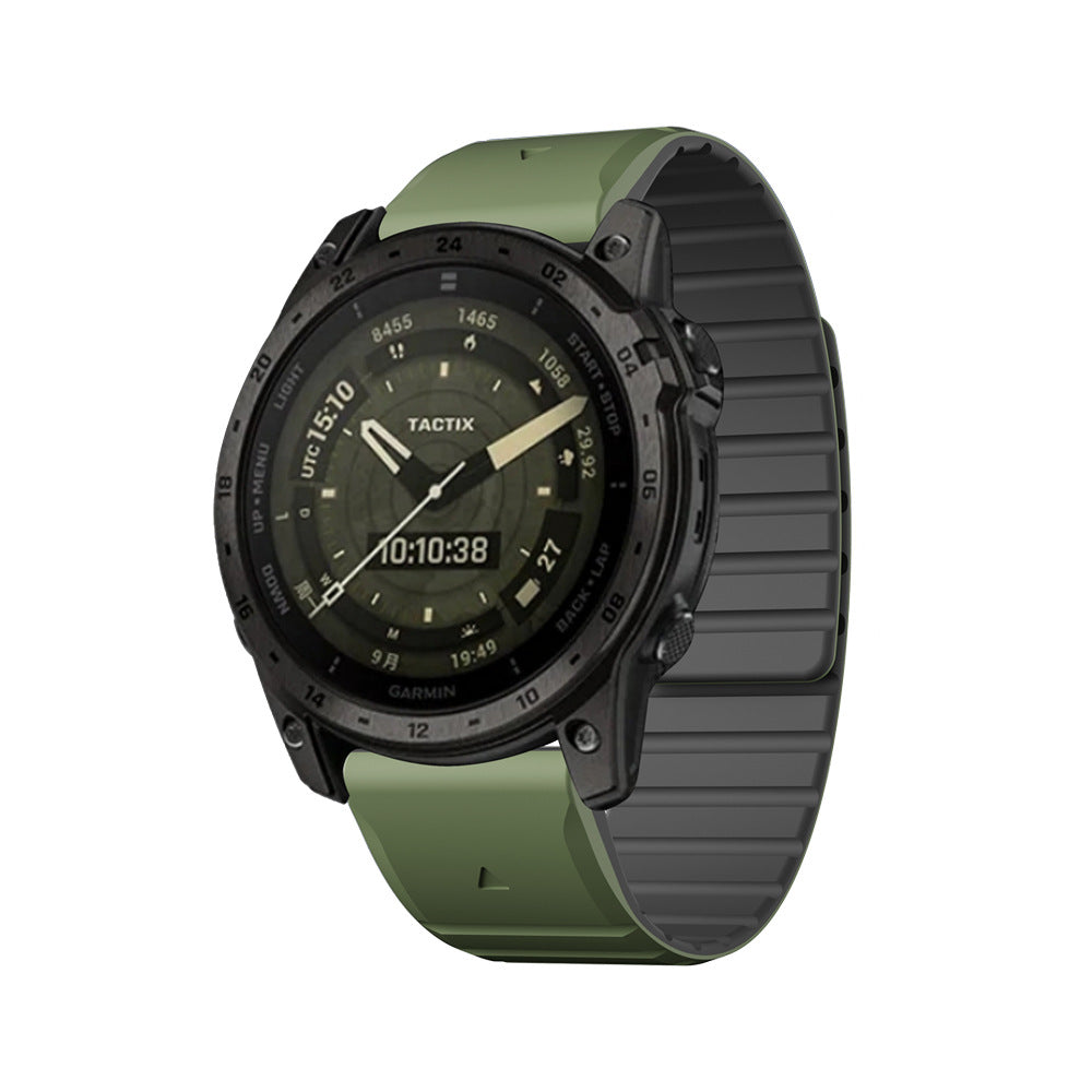 LumaFlex Çift Renkli Silikon Manyetik Kayış Garmin Saat İçin