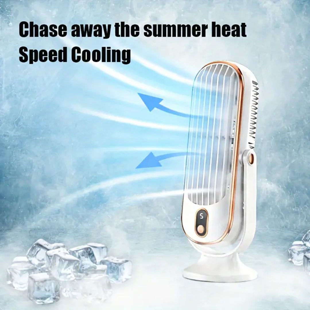 LumaBreeze Quiet USB Fan With Rechargeable Battery For Home And Office
