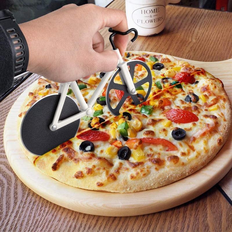 Kolečkový kráječ na pizzu s dvojitými nerezovými koly