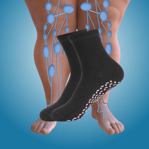 Tourmaline Heated Socks With Acupressure For Fitness