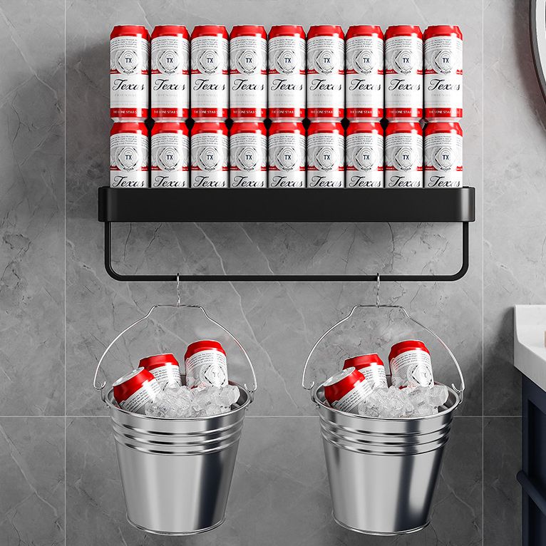 Kit de herrajes moderno para organizador de baño de aluminio para baños domésticos