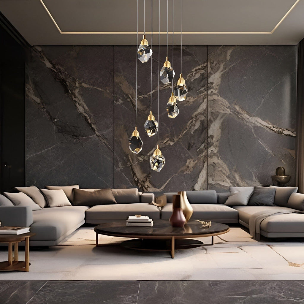 Lustre en Cristal Lyra avec Élégance Inspirée du Diamant