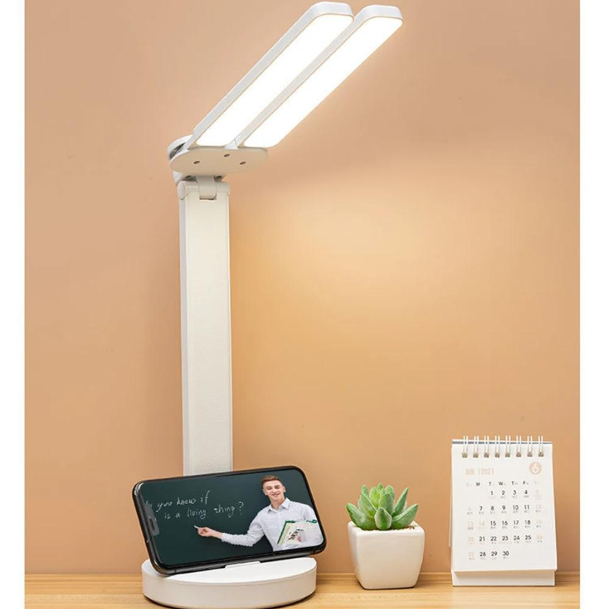 Nabíjecí stolní lampa na čtení s nastavitelným stmíváním, kompaktní a všestranná