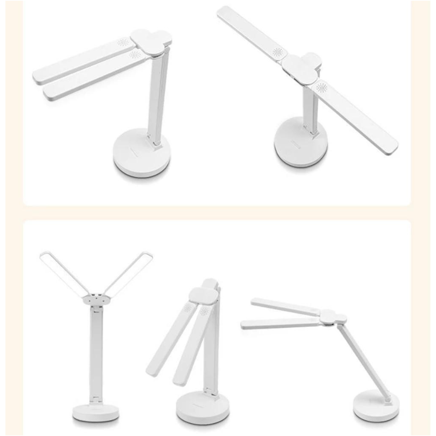 Nabíjecí stolní lampa na čtení s nastavitelným stmíváním, kompaktní a všestranná
