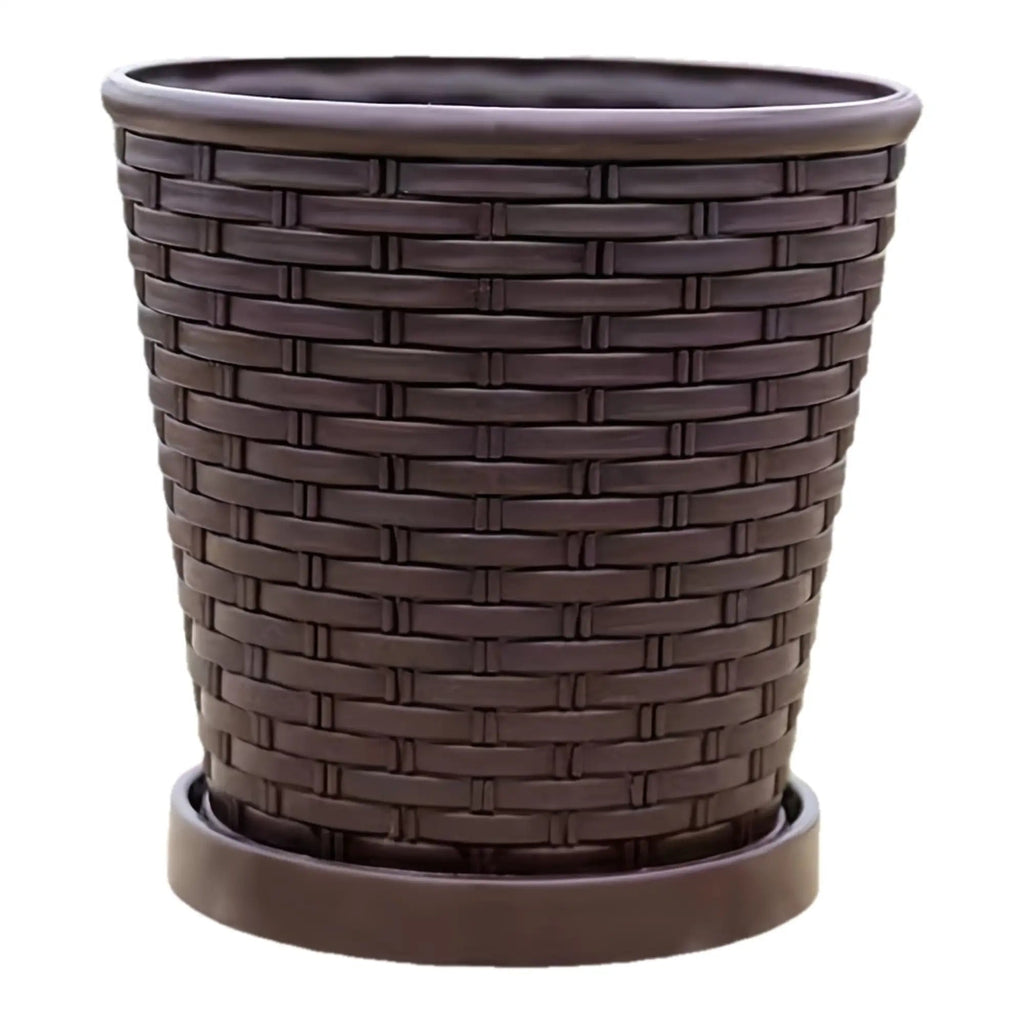 WeaveGrow Pot: Woven Style Planter For Elegant Indoor And Outdoor Decor