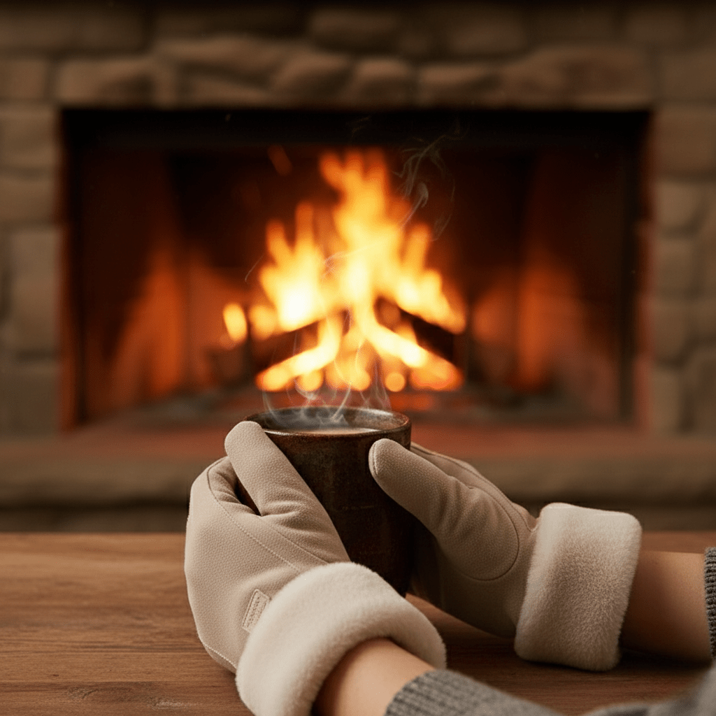 Northbound Premium Thick Suede Touchscreen Gloves With Warm Fleece Lining
