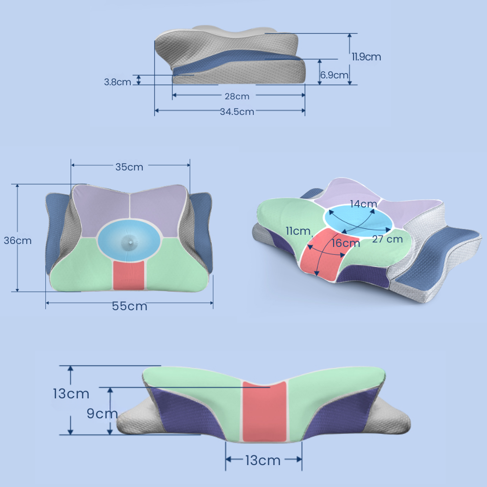 Ergonomic Memory Foam Pillow For Snore Relief And Easier Breathing