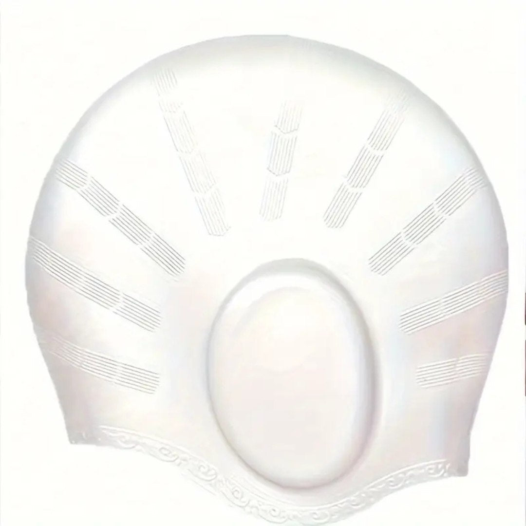AureaSilk Long Hair Cap Made From Silicone With Built-In Ear Pockets
