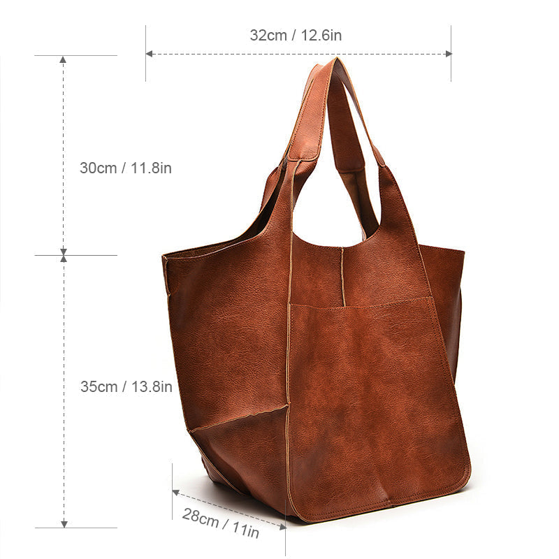 Elegant Leather Tote For Daily Essentials And Everyday Use