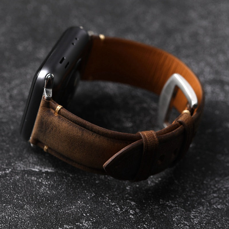 Bracelet en cuir Luna pour Apple Watch fabriqué à la main en Italie