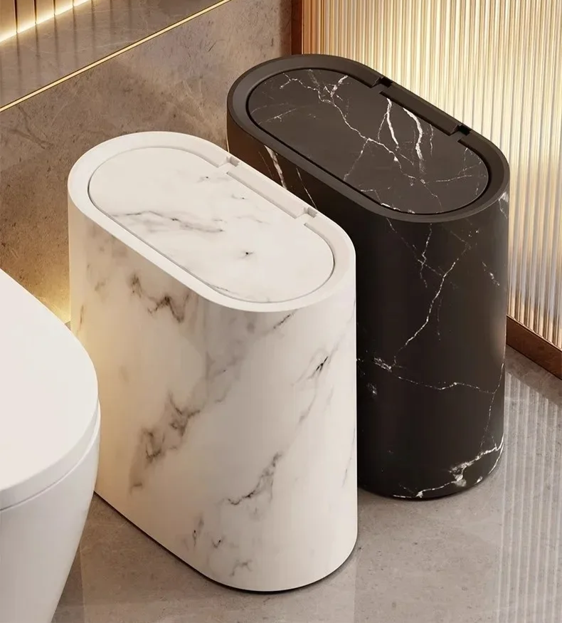 Nordic Marble Design Trash Can