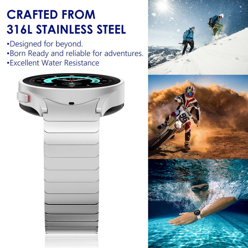 Nerezový ocelový pásek s motýlkovou sponou pro Galaxy Watch Pro
