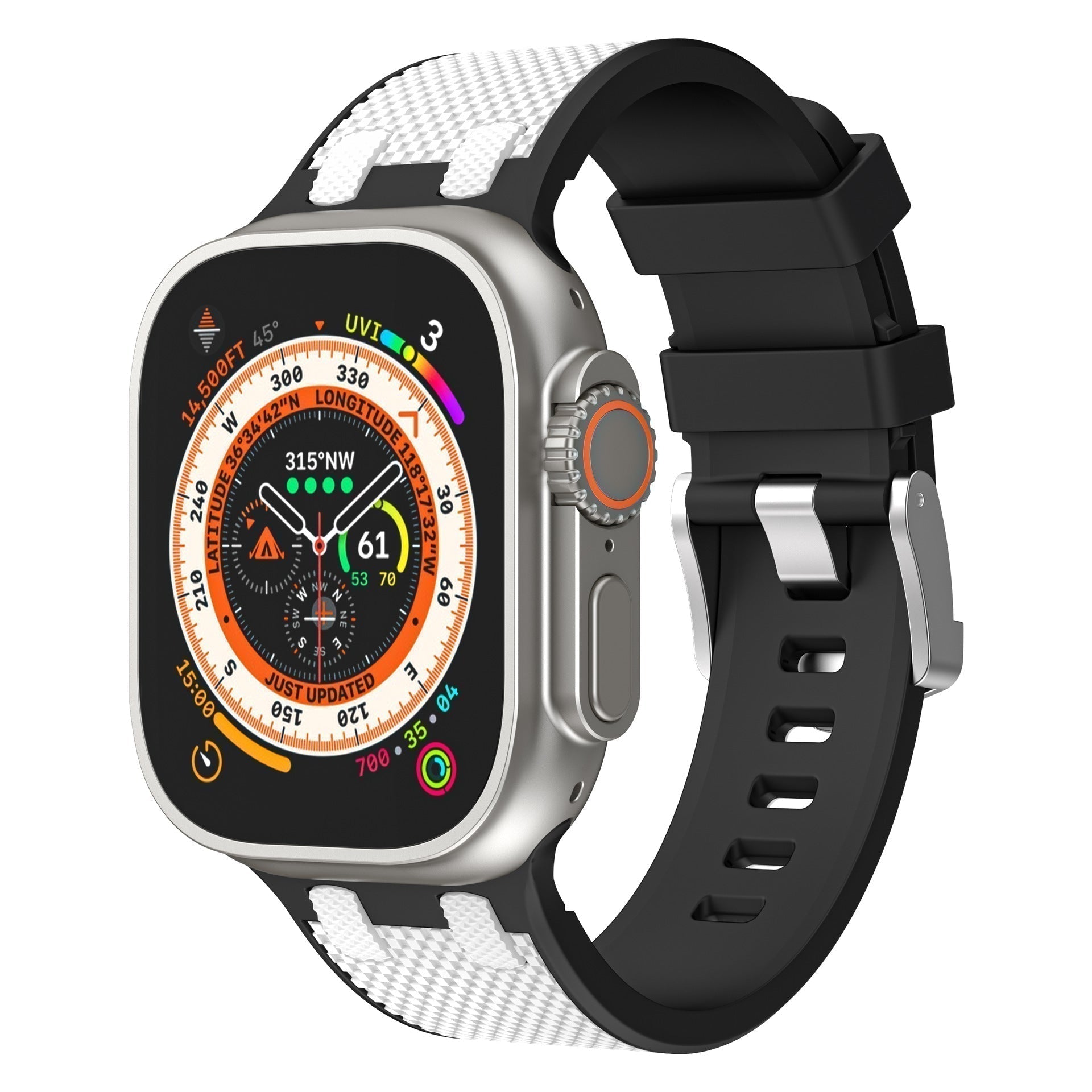 VeloraFlex dvoubarevný silikonový řemínek pro Apple Watch Comfort Fit