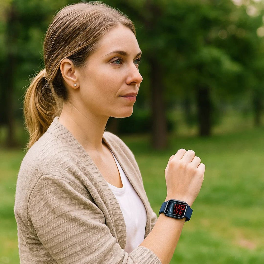 GlucoWell Ikke-invasivt sundheds-smartwatch med wellness-monitor og HD-skærm