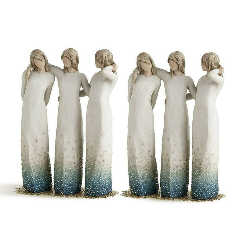 By My Side Hand-Painted Figurine Celebrating Friendship And Support