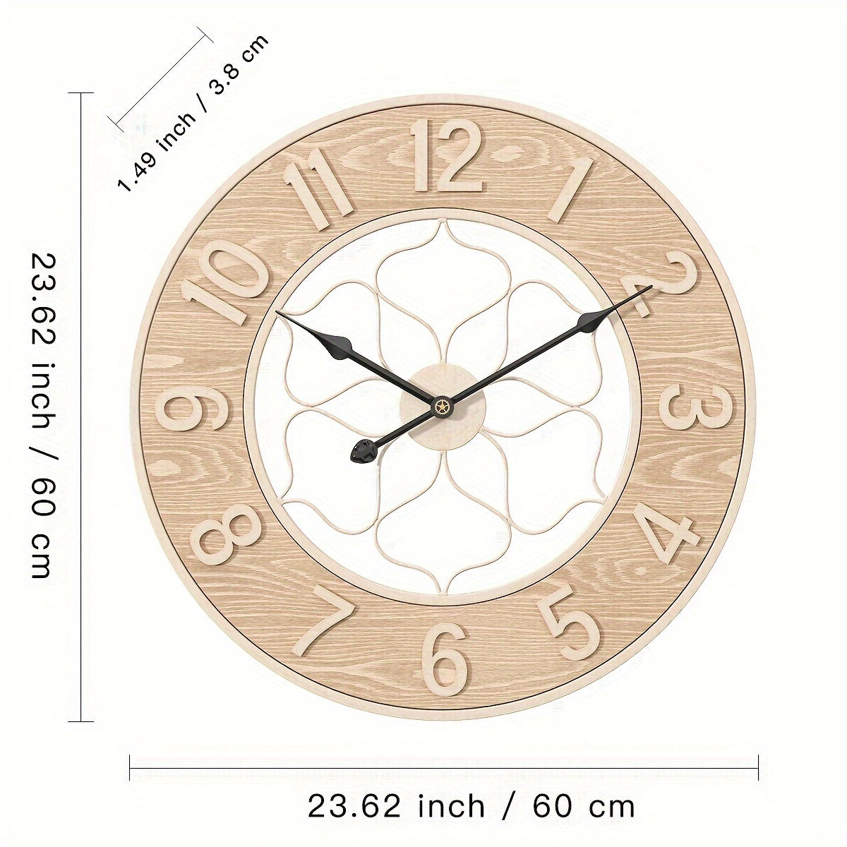 Ironwood Clock Vintage Iron & Wood Wall Clock For Interiors