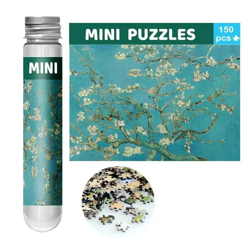 Rompecabezas Mini Tubo LuminaCraft de La Noche Estrellada de Van Gogh para Aficionados al Arte