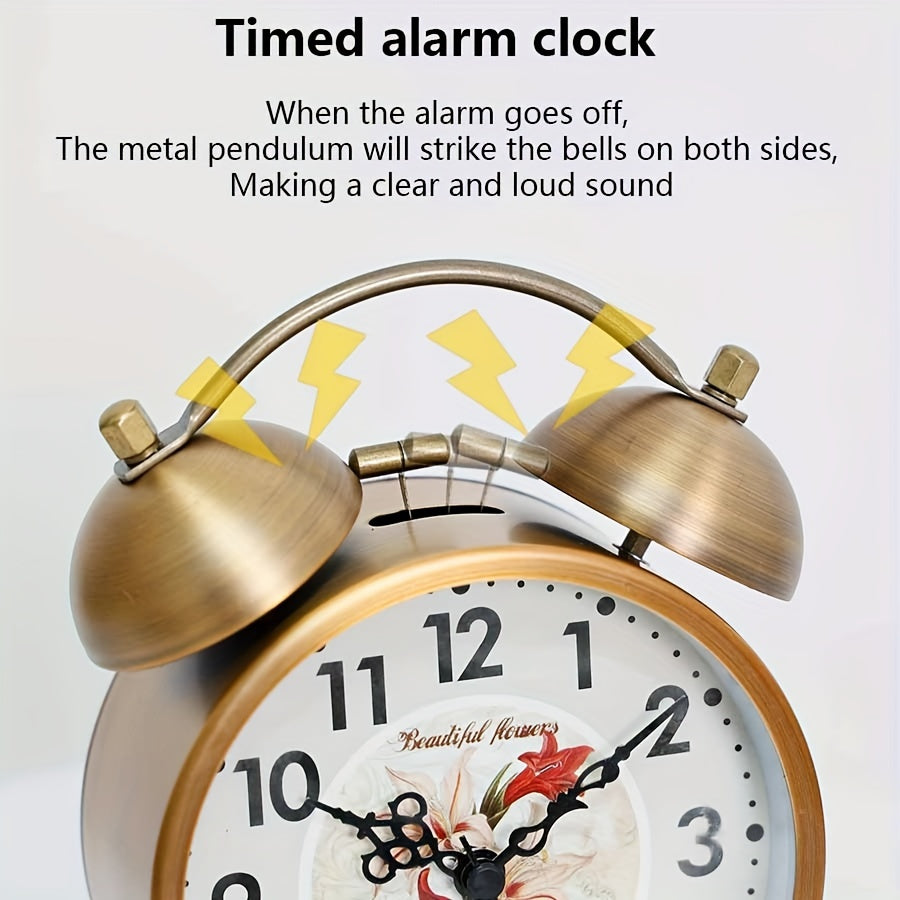 Nordibell Luminous Nordic Alarm Clock In Vintage Style