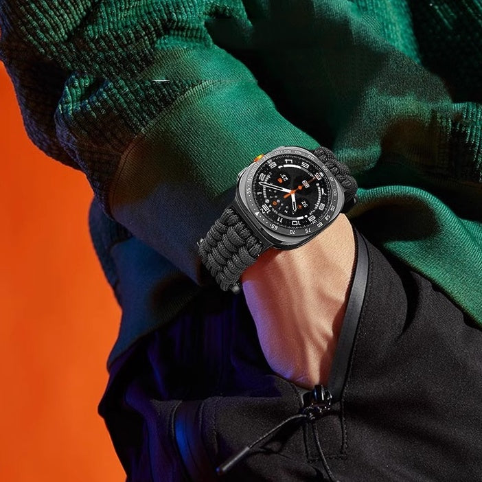 PeakGuard nylon geweven band voor Galaxy Watch Ultra