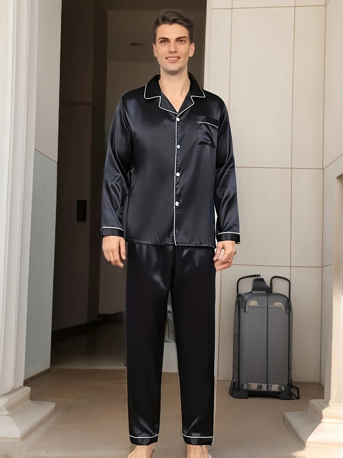 Elegant Men's Nightwear And Luxury Pajamas For Breathable Comfort