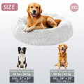 Hugafur Soft Faux Fur Donut Pet Bed For Dogs And Cats