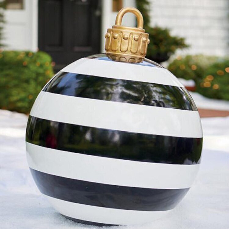 Sfere di Natale gonfiabili in PVC per esterni, resistenti alle intemperie e riutilizzabili, vari design
