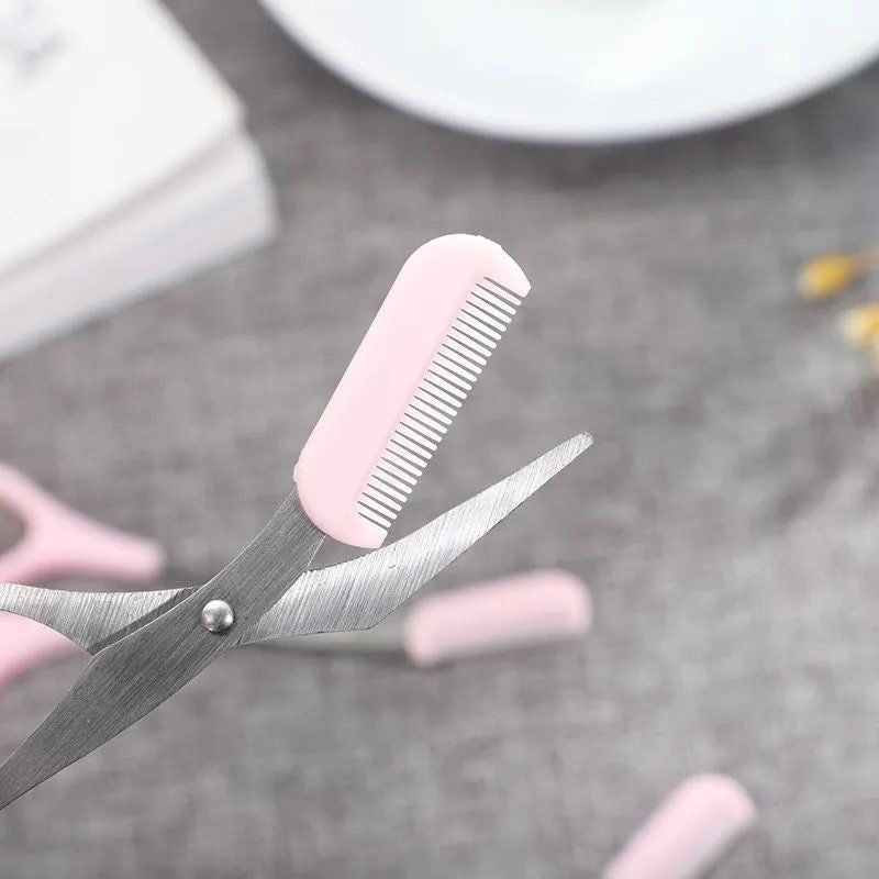 SharpMate Paslanmaz Çelik Kaş Makası ve Mini Tarak Kesici