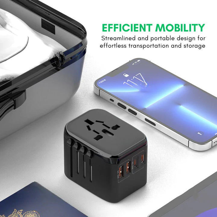 Globaler Reiseadapter 100V 220V für weltweiten Einsatz überall