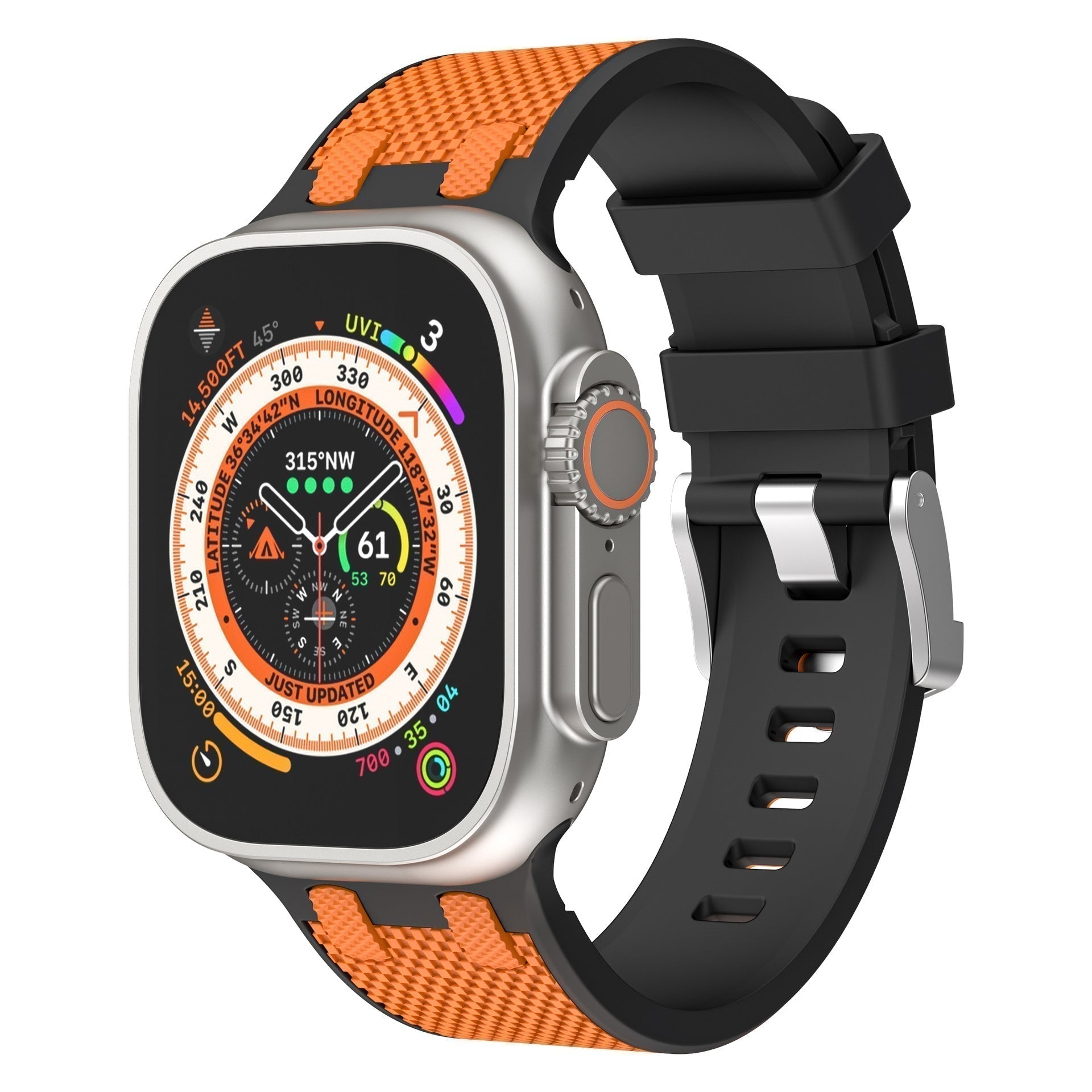 VeloraFlex dvoubarevný silikonový řemínek pro Apple Watch Comfort Fit