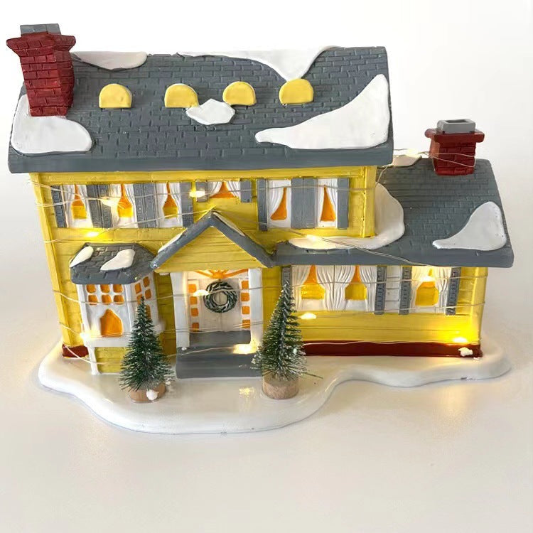 Hearthside Ceramic Family Christmas Village Figurine For Mantel Display