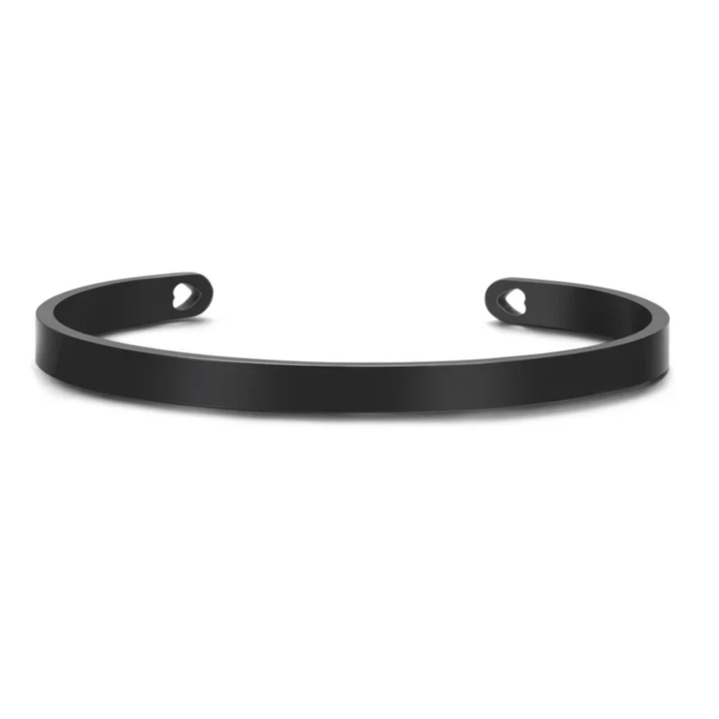 Bracciale in Acciaio Inossidabile Inciso AureaLink Stile Personalizzato per Donna