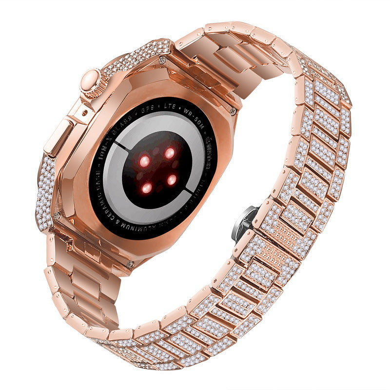 NovaLux rostfritt stållänk för Apple Watch 44/45 mm