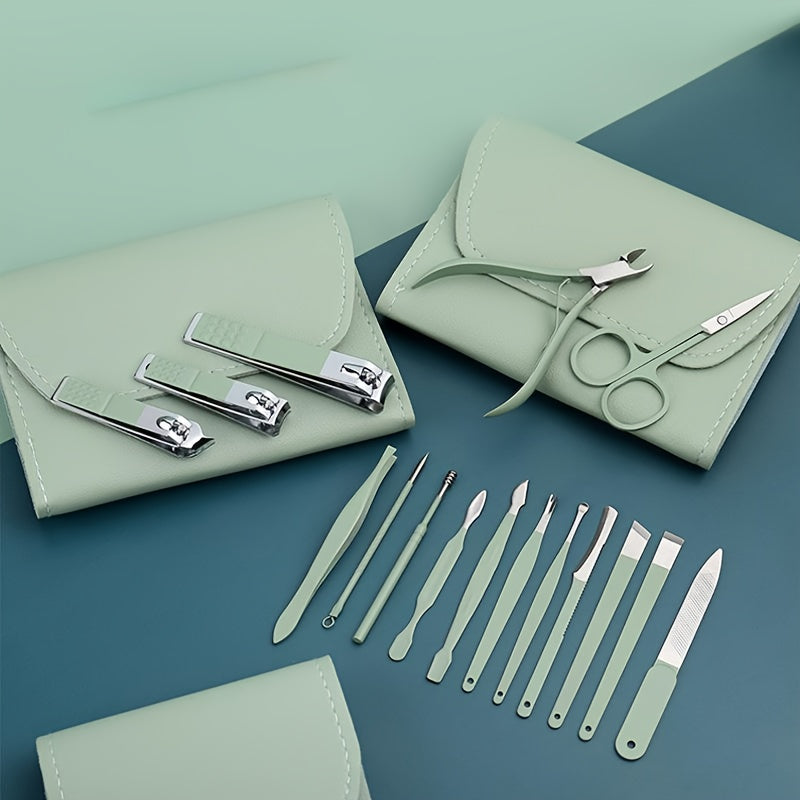 Conjunto de Manicure e Pedicure Trimforge em Aço Inoxidável com 16 Peças