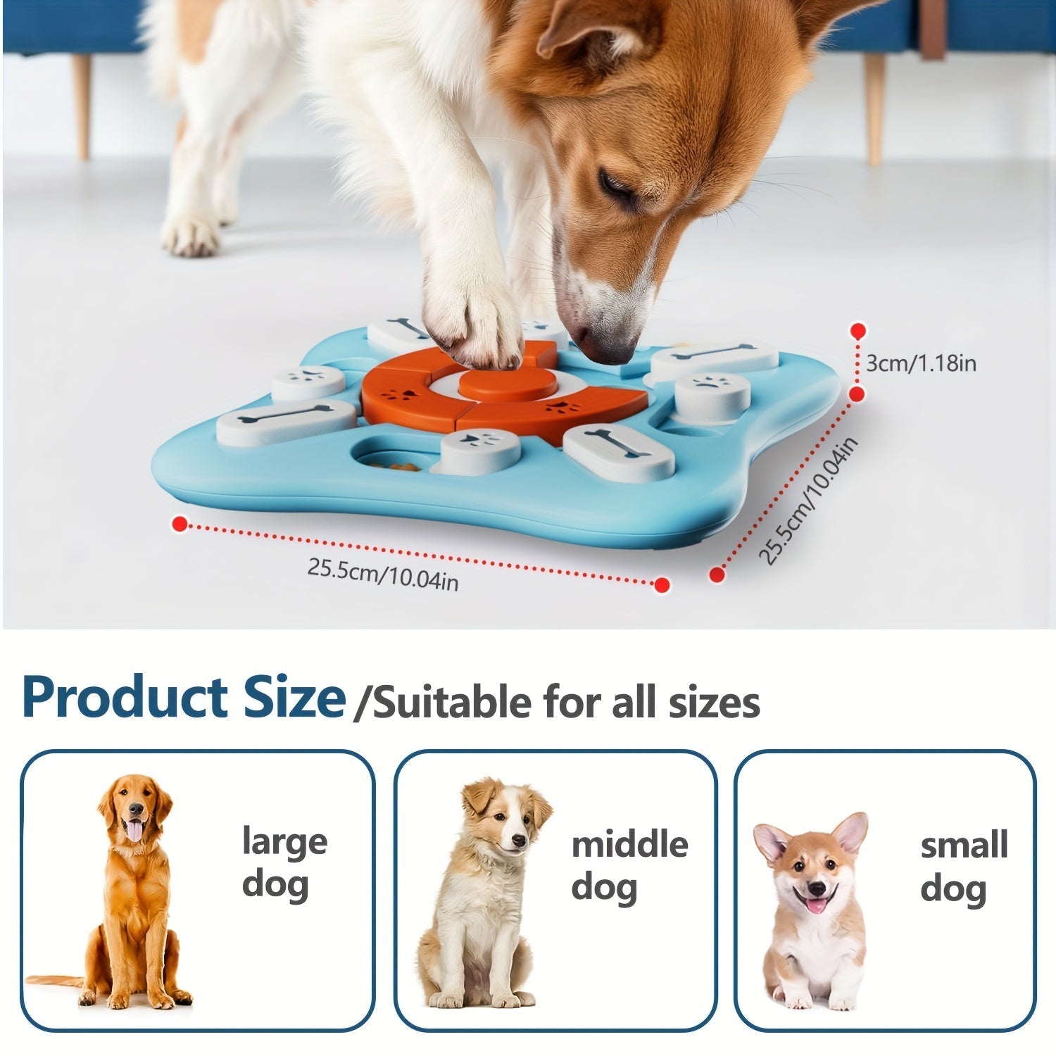 BrainFetch Puzzle Interactivo Alimentador Lento para Perros con IQ