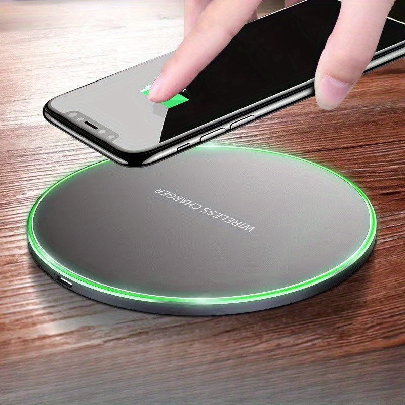 15W Pad do ładowania bezprzewodowego dla iPhone i Androida, elegancka ładowarka do domu i biura