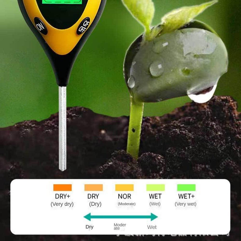 Soilmaster 4'ü 1 Arada Profesyonel Toprak Nem Ölçer Bahçeler İçin