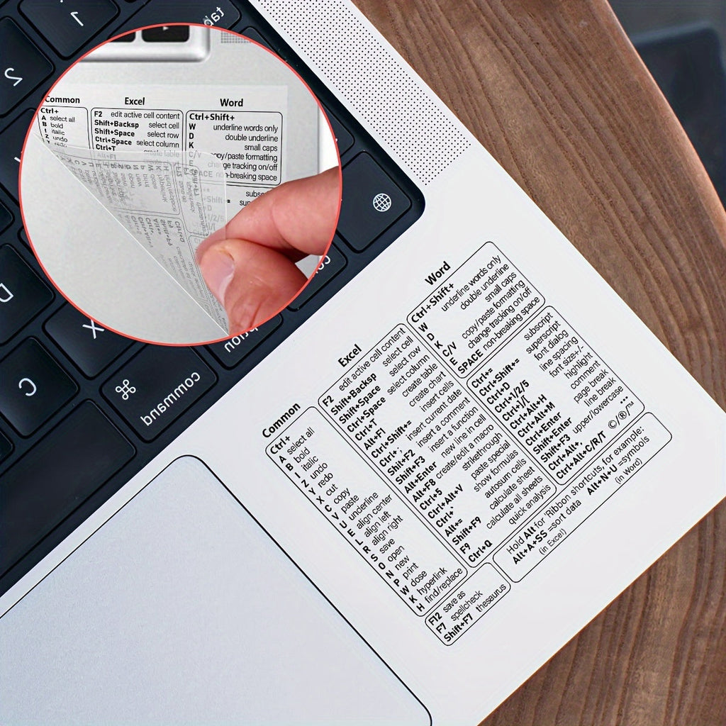 Przezroczysta nakładka PVC Keysmart do skrótów klawiaturowych w Excelu, Wordzie i Windows