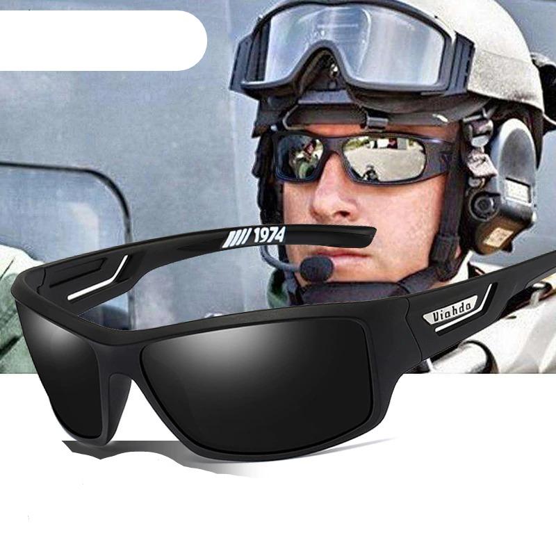 Occhiali da sole stile militare UV 400 per pesca e avventure all'aperto