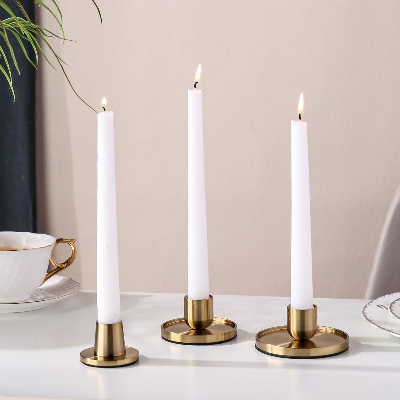 NoirGlow Stand For Candle Holder On A Sleek Black Tabletop