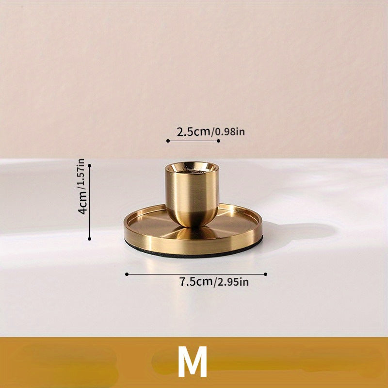 NoirGlow Stand For Candle Holder On A Sleek Black Tabletop