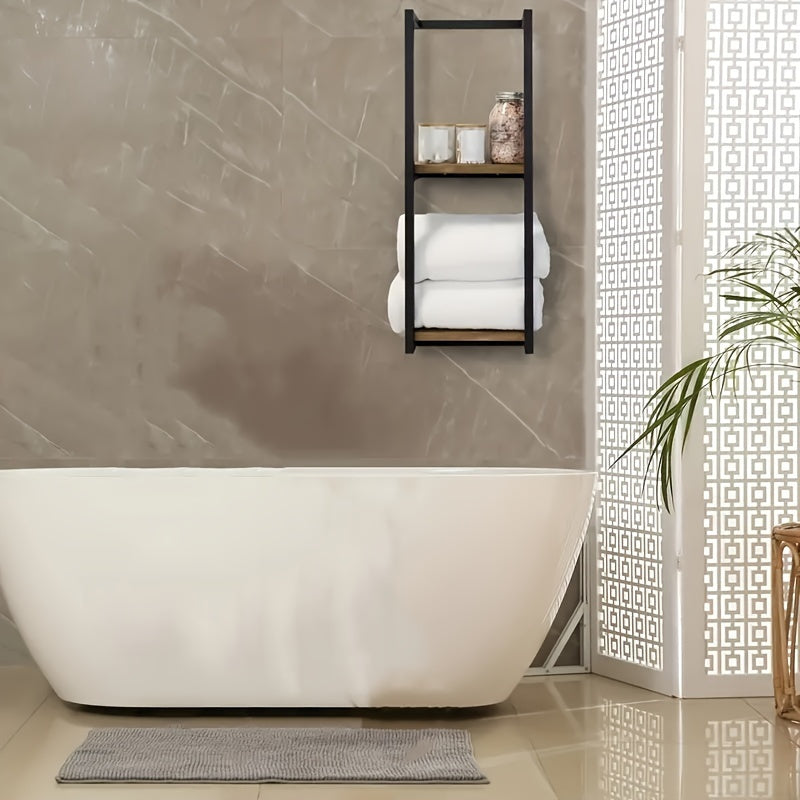 Space Saving Wall Mount Towel Rack For Organized Bathroom