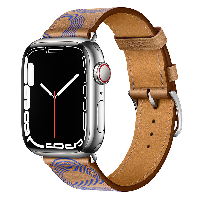 Cinturino Crescent in vera pelle cucito a mano per Apple Watch