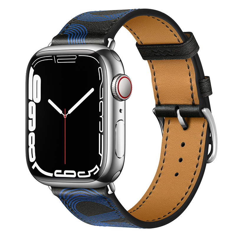 Cinturino Crescent in vera pelle cucito a mano per Apple Watch