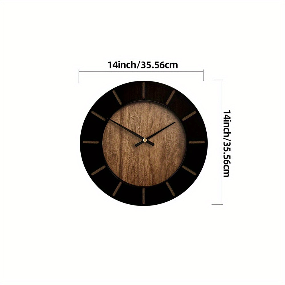 TimberMuse Hodiny Dřevěné Nástěnné Hodiny pro Tichou Domácí Výzdobu